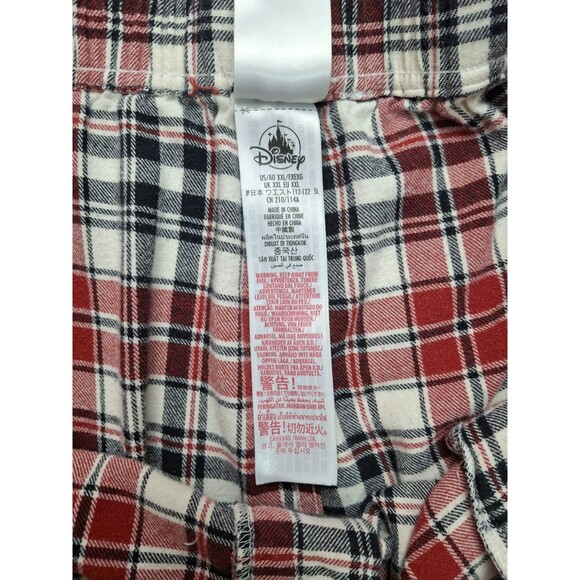Disney Mickey Mouse Logo Plaid Pajama Draw String Pants Womens Size XXL - Picture 6 of 8